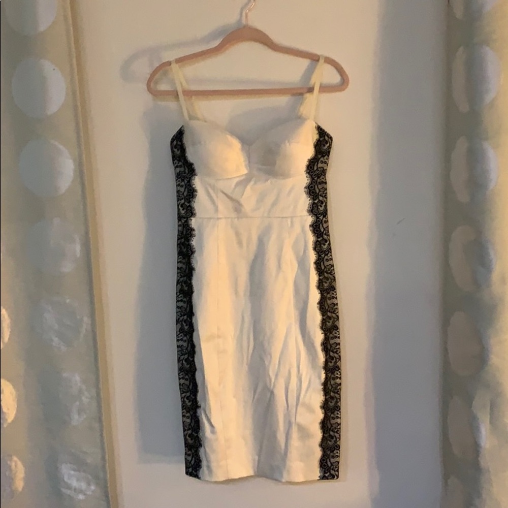 Guess Lacy White Evening Dress